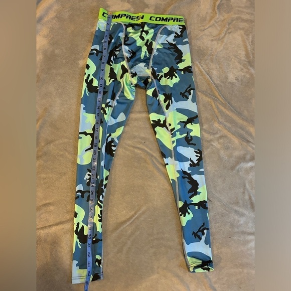 Mens Camouflage Tight Pants Pro Compression Leggings Long Johns Base Layer - Picture 4 of 5